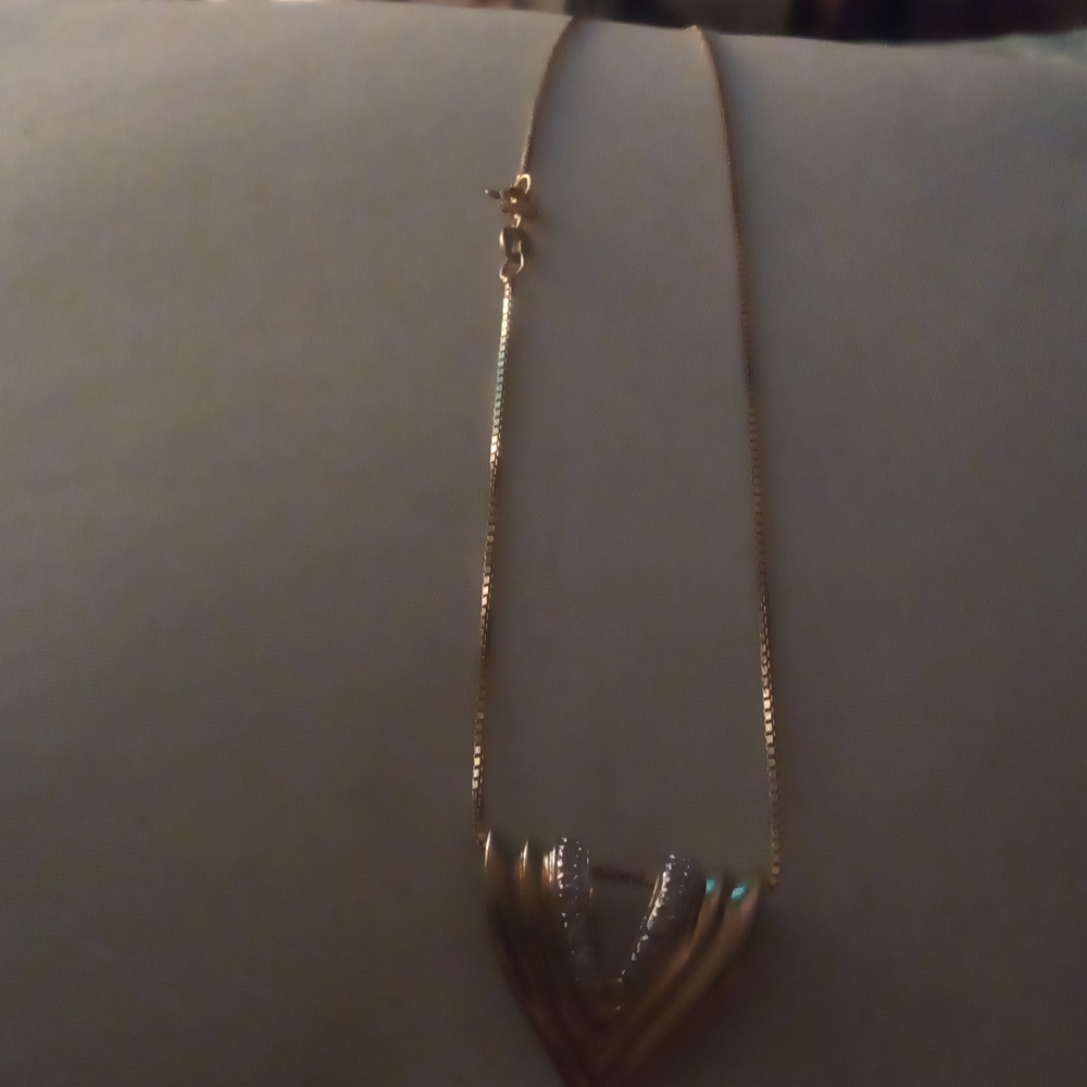 Sterling Silver vintage vermeil gold necklace